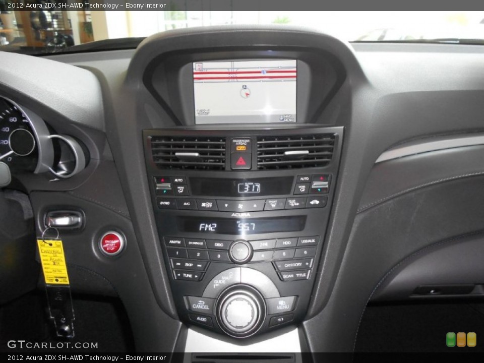 Ebony Interior Controls for the 2012 Acura ZDX SH-AWD Technology #66364349