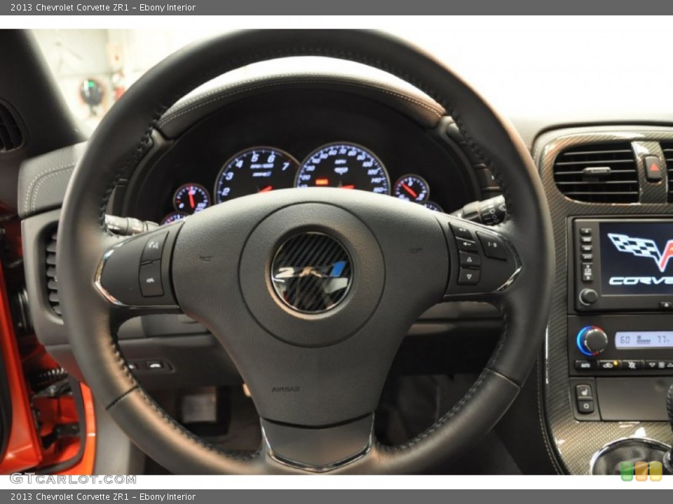 Ebony Interior Steering Wheel for the 2013 Chevrolet Corvette ZR1 #66366170