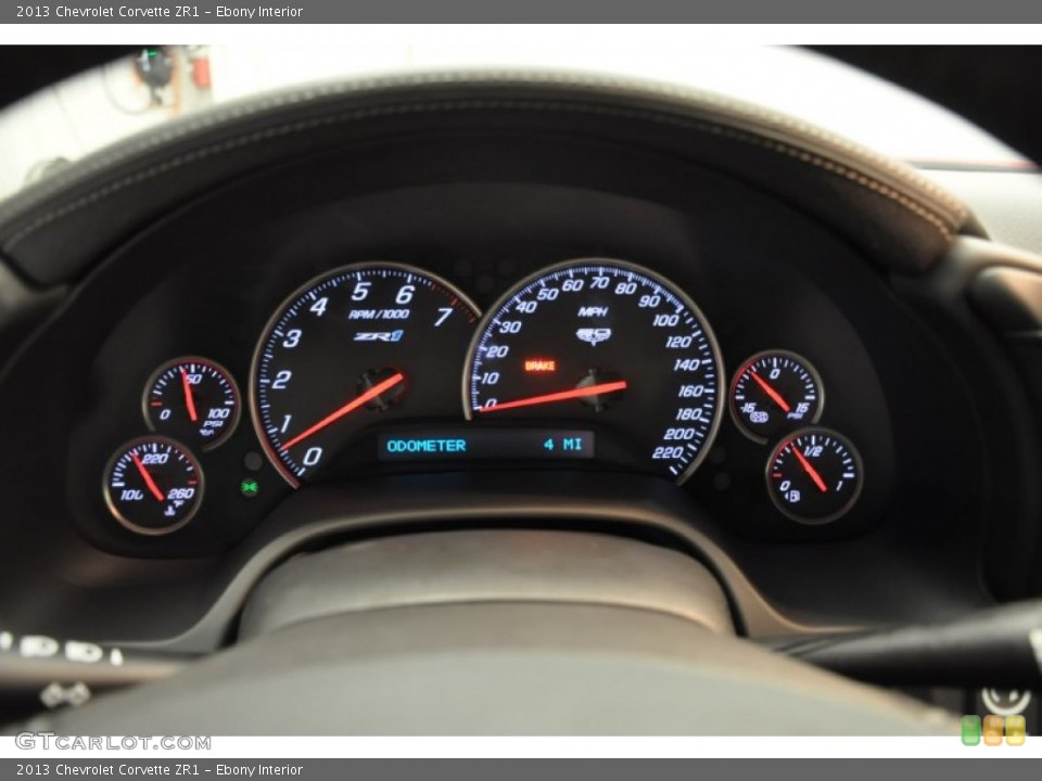 Ebony Interior Gauges for the 2013 Chevrolet Corvette ZR1 #66366206