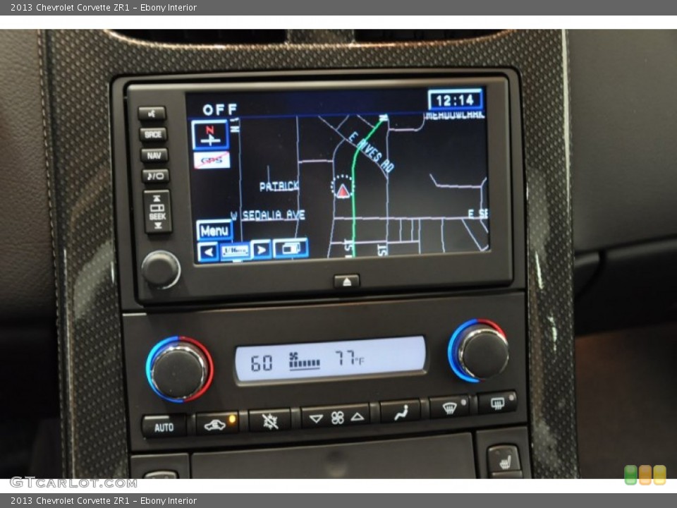 Ebony Interior Navigation for the 2013 Chevrolet Corvette ZR1 #66366242