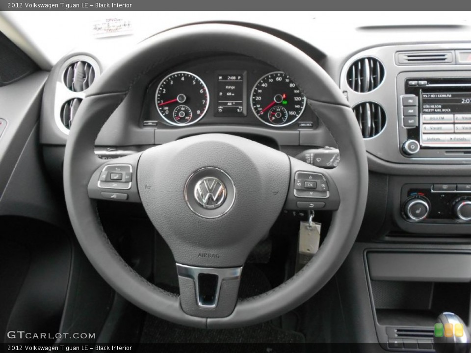 Black Interior Steering Wheel for the 2012 Volkswagen Tiguan LE #66367658