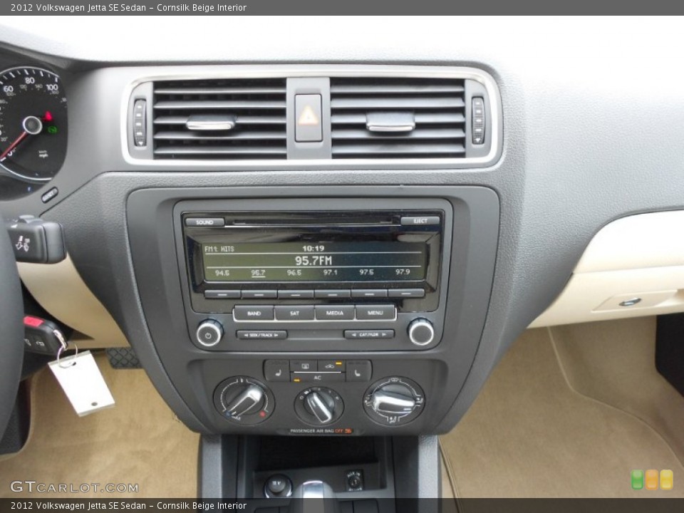 Cornsilk Beige Interior Controls for the 2012 Volkswagen Jetta SE Sedan #66368540