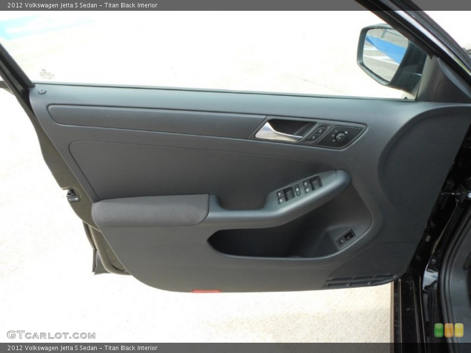 Titan Black Interior Door Panel for the 2012 Volkswagen Jetta S Sedan #66368891