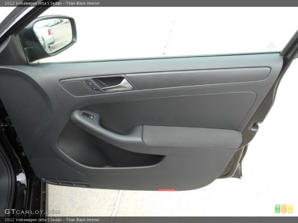 Titan Black Interior Door Panel for the 2012 Volkswagen Jetta S Sedan #66368912