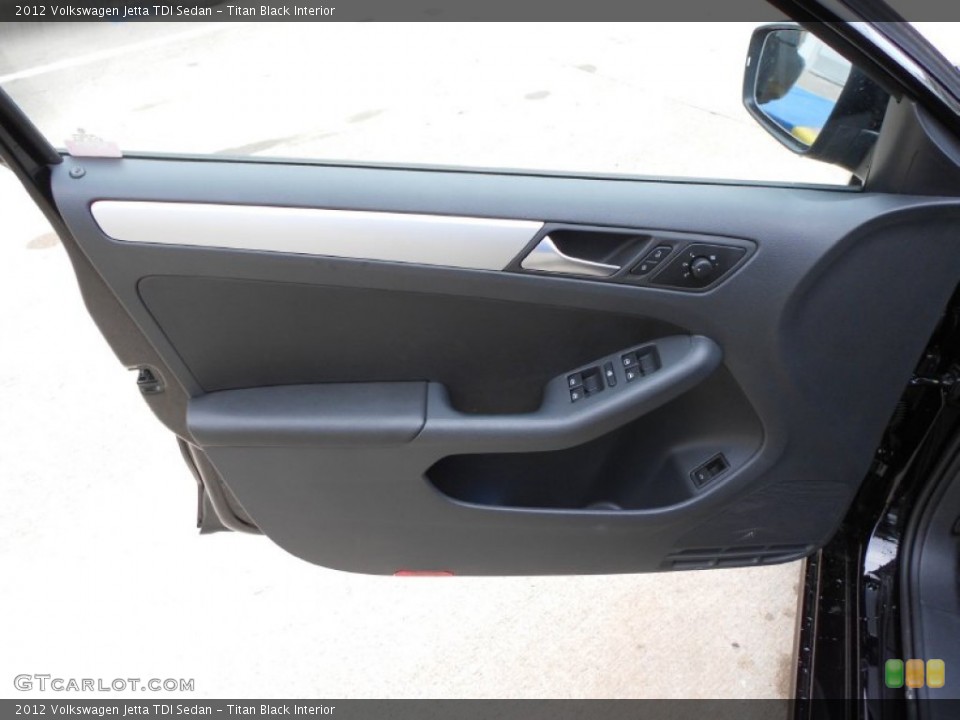 Titan Black Interior Door Panel for the 2012 Volkswagen Jetta TDI Sedan #66371258