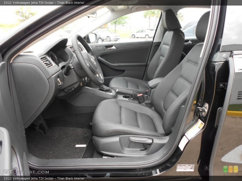 Titan Black Interior Photo for the 2012 Volkswagen Jetta TDI Sedan #66371267