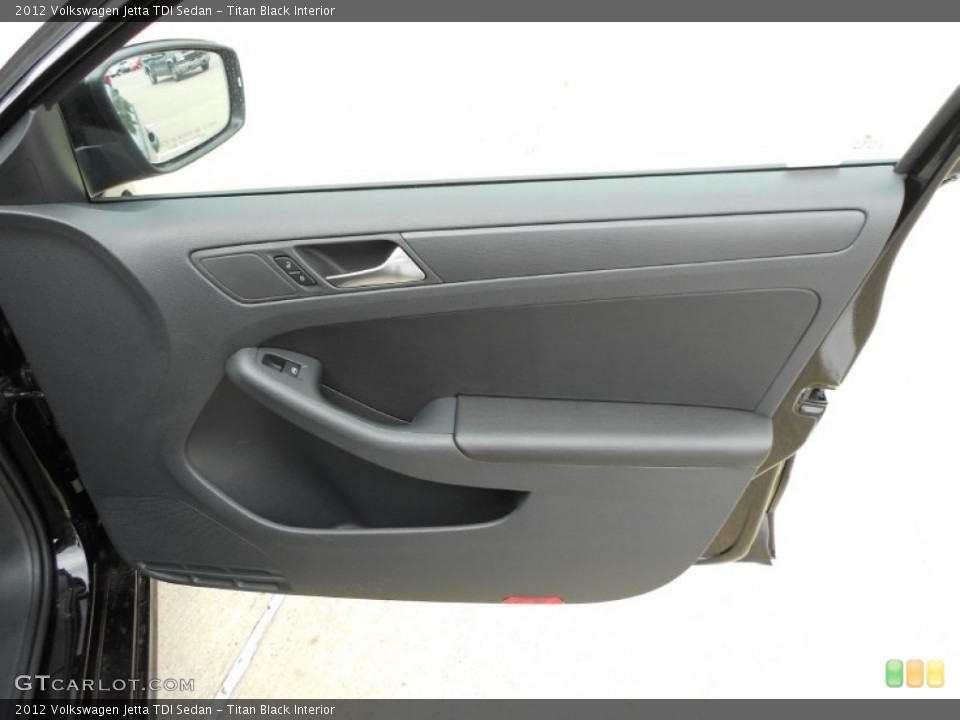Titan Black Interior Door Panel for the 2012 Volkswagen Jetta TDI Sedan #66371276