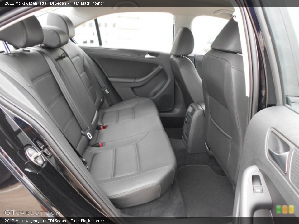 Titan Black Interior Rear Seat for the 2012 Volkswagen Jetta TDI Sedan #66371513