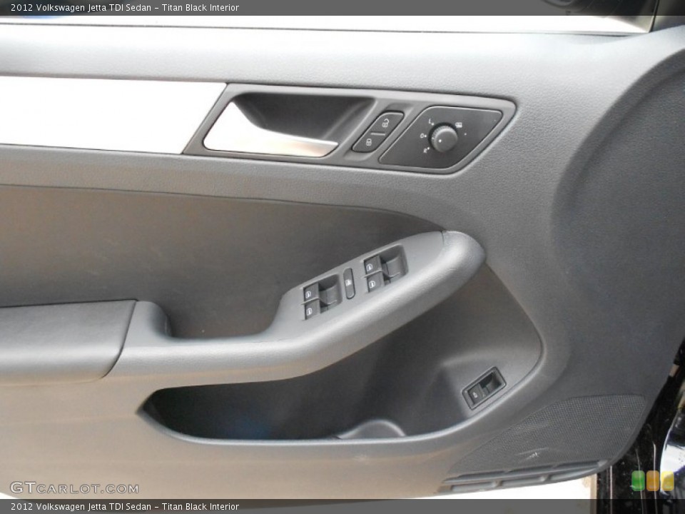 Titan Black Interior Controls for the 2012 Volkswagen Jetta TDI Sedan #66371561