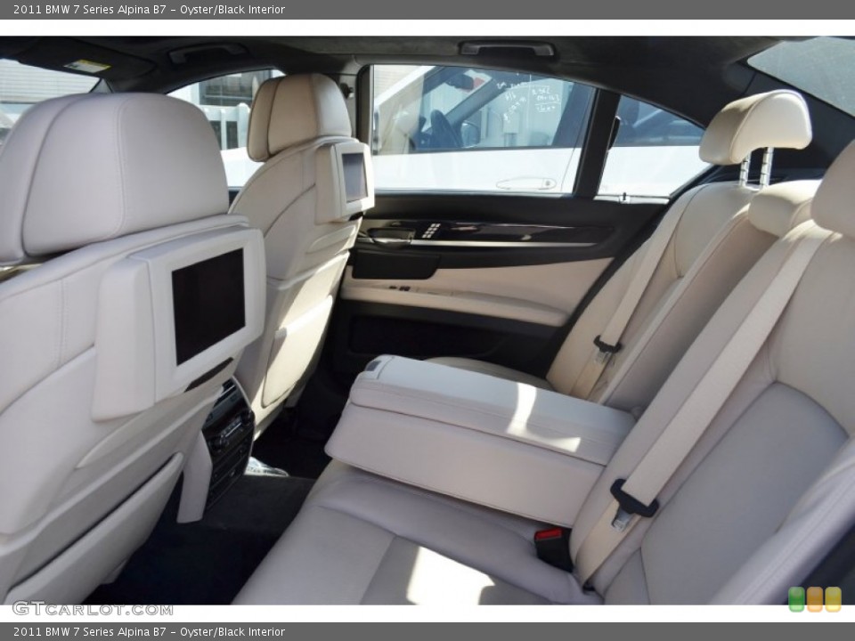 Oyster/Black Interior Rear Seat for the 2011 BMW 7 Series Alpina B7 #66371678
