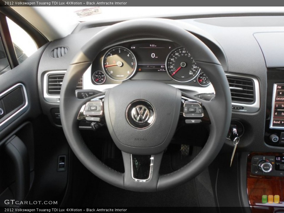 Black Anthracite Interior Steering Wheel for the 2012 Volkswagen Touareg TDI Lux 4XMotion #66372386