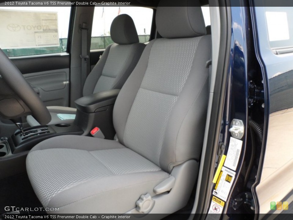 Graphite Interior Front Seat for the 2012 Toyota Tacoma V6 TSS Prerunner Double Cab #66378749