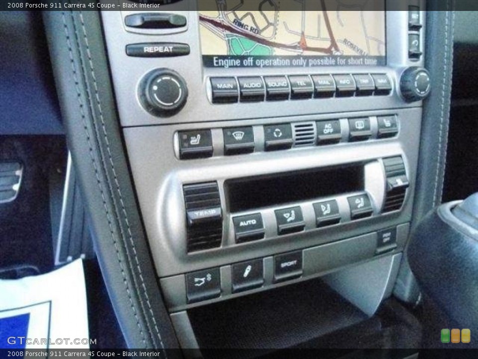 Black Interior Controls for the 2008 Porsche 911 Carrera 4S Coupe #66378924