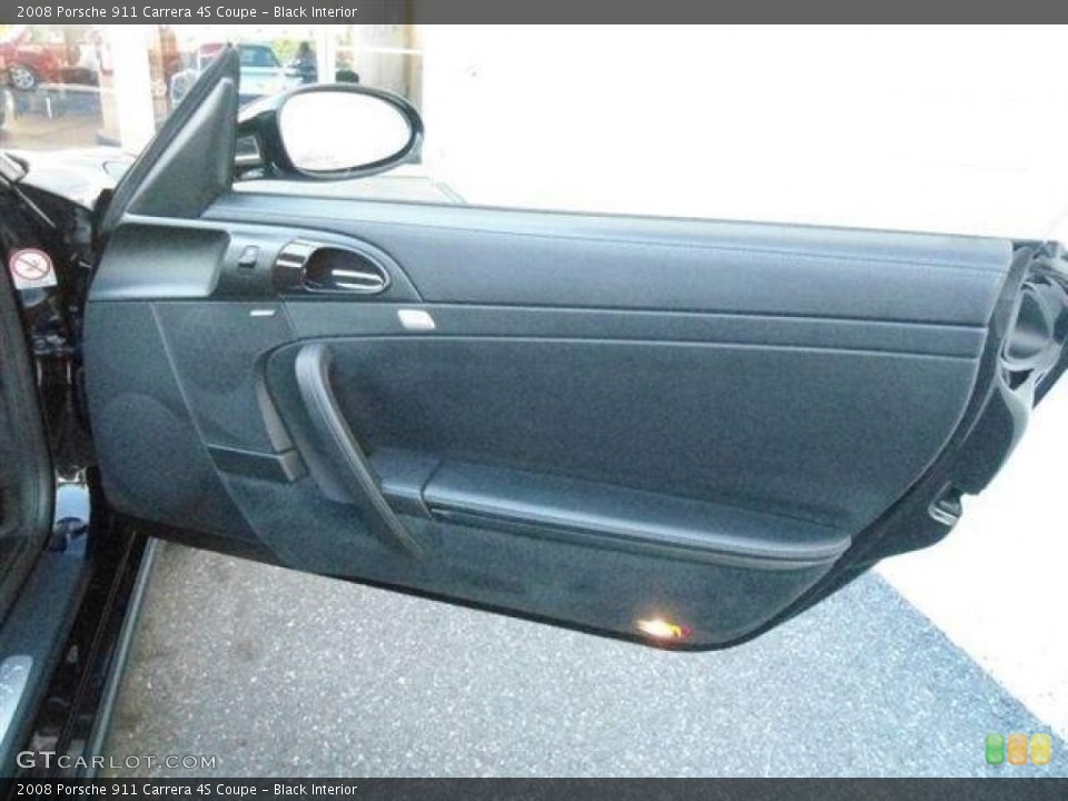Black Interior Door Panel for the 2008 Porsche 911 Carrera 4S Coupe #66378951