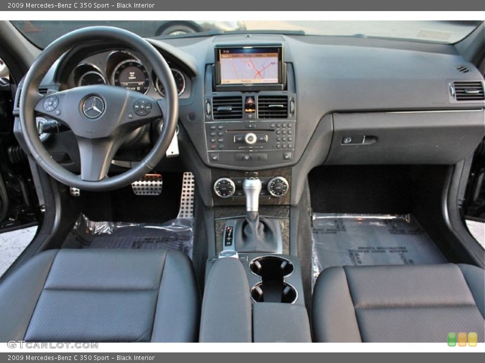 Black Interior Dashboard for the 2009 Mercedes-Benz C 350 Sport #66384043