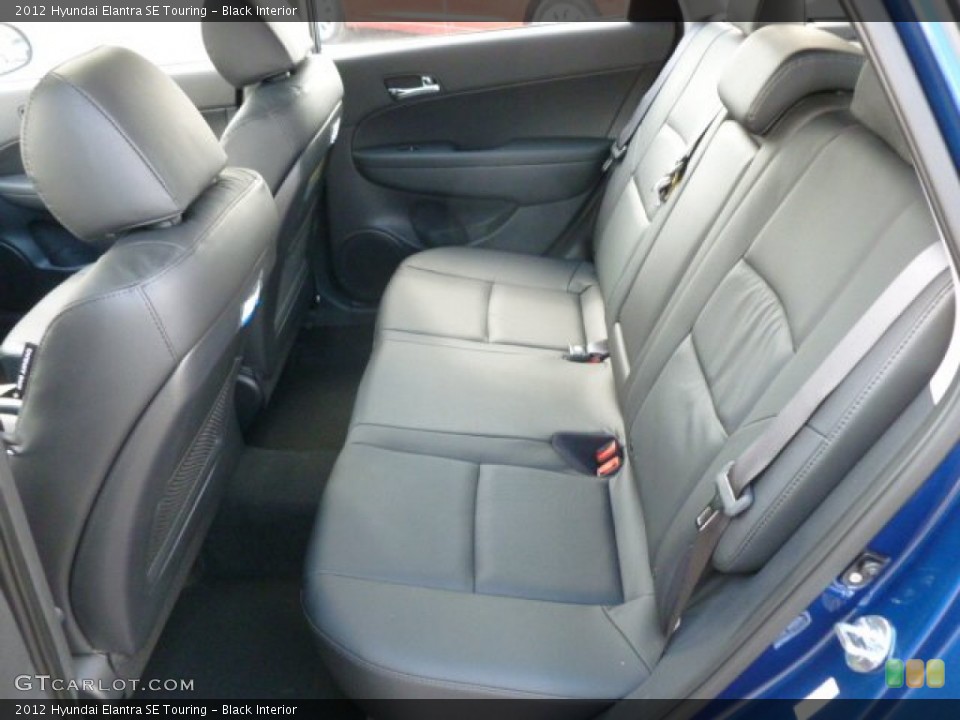 Black Interior Rear Seat for the 2012 Hyundai Elantra SE Touring #66384062