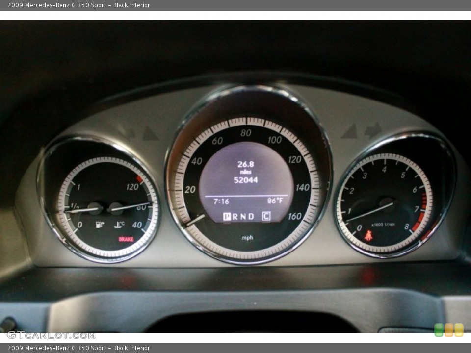 Black Interior Gauges for the 2009 Mercedes-Benz C 350 Sport #66384074