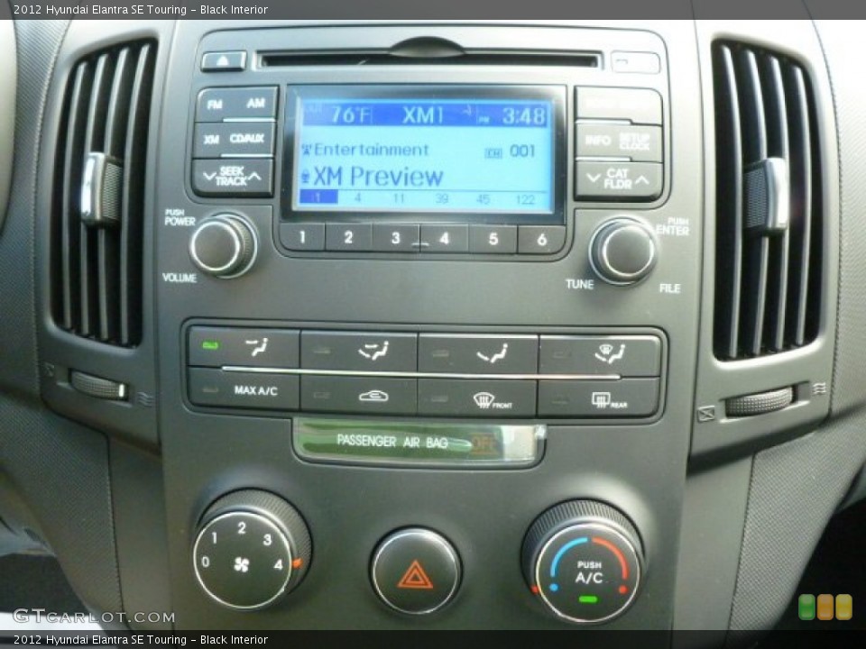 Black Interior Controls for the 2012 Hyundai Elantra SE Touring #66384104