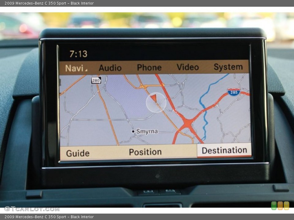 Black Interior Navigation for the 2009 Mercedes-Benz C 350 Sport #66384182