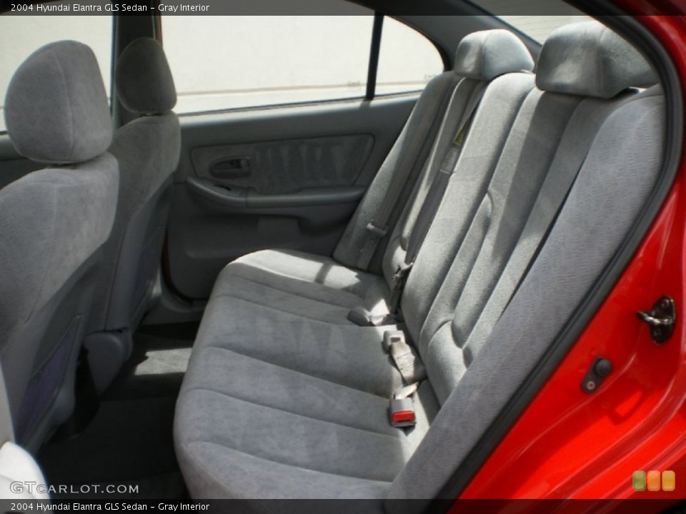 Gray Interior Rear Seat for the 2004 Hyundai Elantra GLS Sedan #66385256