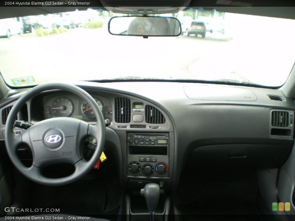 Gray Interior Dashboard for the 2004 Hyundai Elantra GLS Sedan #66385271