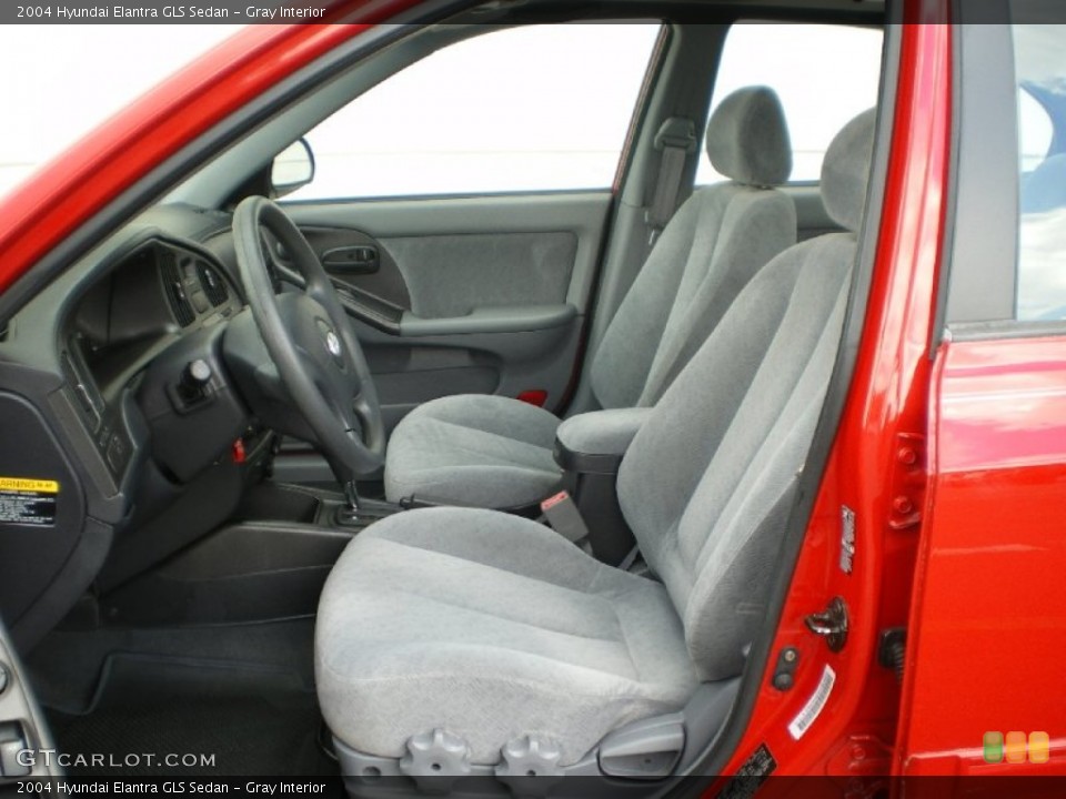 Gray Interior Front Seat for the 2004 Hyundai Elantra GLS Sedan #66385286