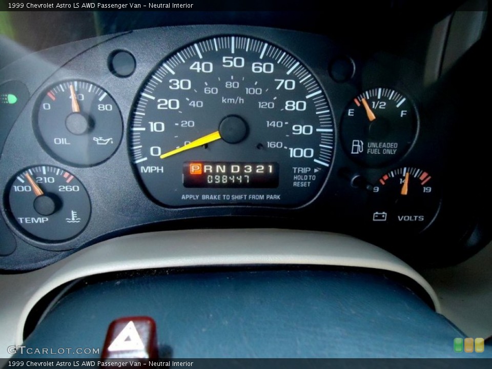 Neutral Interior Gauges for the 1999 Chevrolet Astro LS AWD Passenger Van #66385793