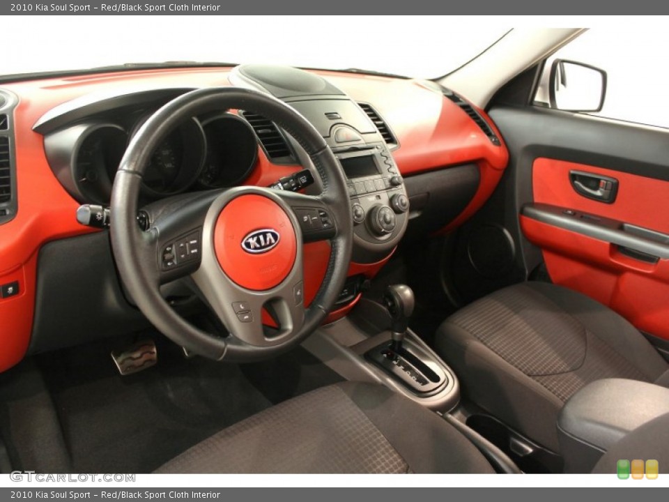 Red/Black Sport Cloth Interior Dashboard for the 2010 Kia Soul Sport #66386849
