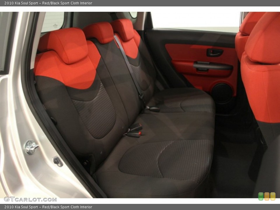 Red/Black Sport Cloth Interior Rear Seat for the 2010 Kia Soul Sport #66386912