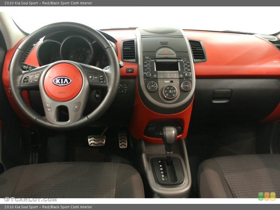 Red/Black Sport Cloth Interior Dashboard for the 2010 Kia Soul Sport #66386930