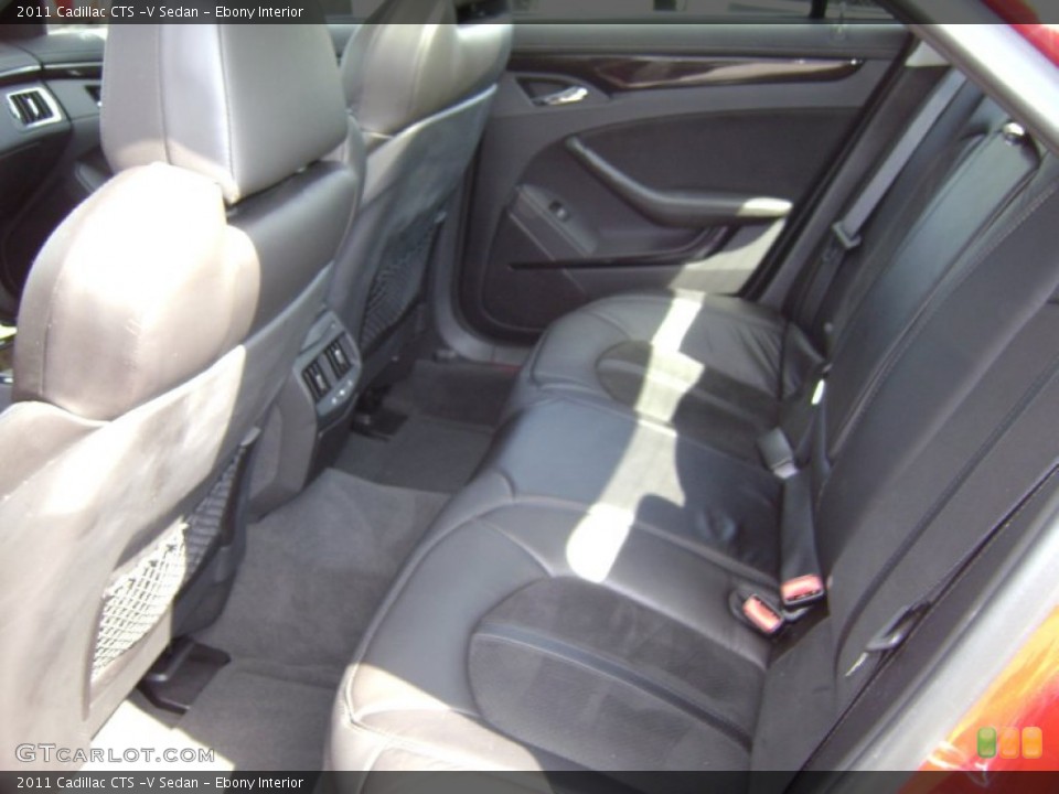 Ebony Interior Rear Seat for the 2011 Cadillac CTS -V Sedan #66395192