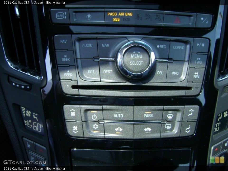 Ebony Interior Controls for the 2011 Cadillac CTS -V Sedan #66395210