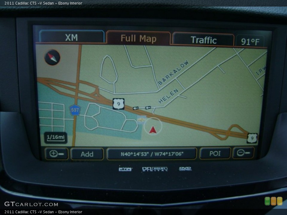 Ebony Interior Navigation for the 2011 Cadillac CTS -V Sedan #66395216