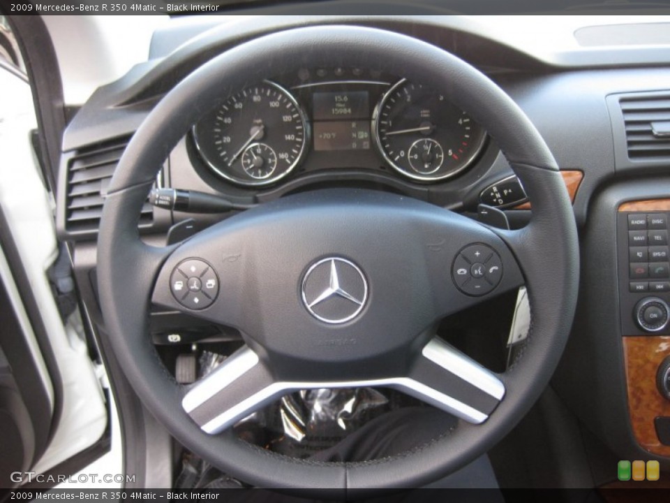 Black Interior Steering Wheel for the 2009 Mercedes-Benz R 350 4Matic #66397414