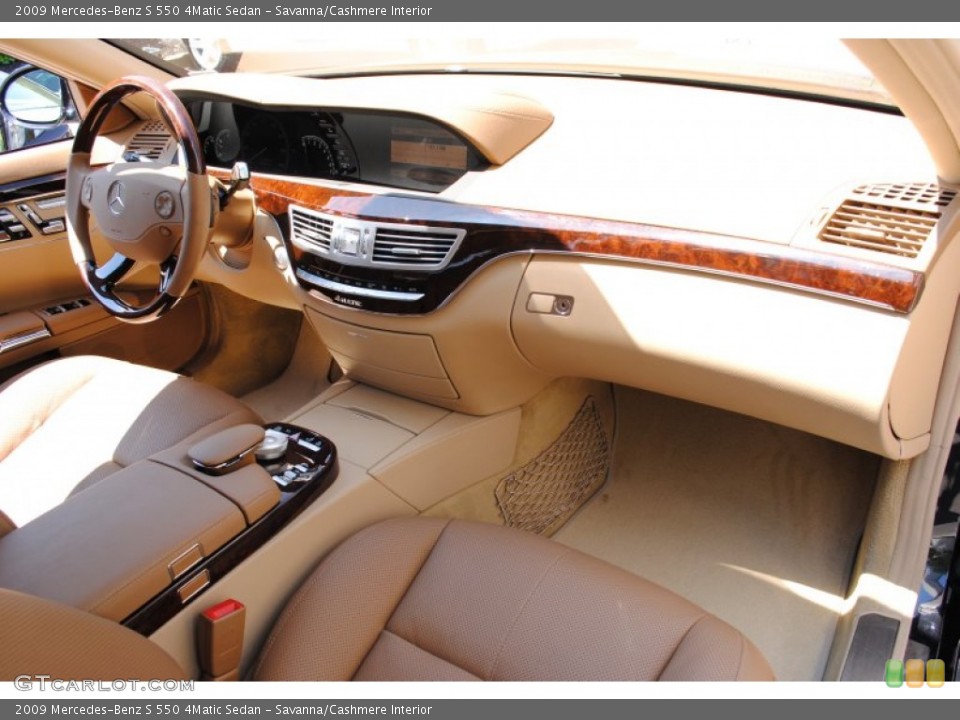 Savanna/Cashmere Interior Dashboard for the 2009 Mercedes-Benz S 550 4Matic Sedan #66399044