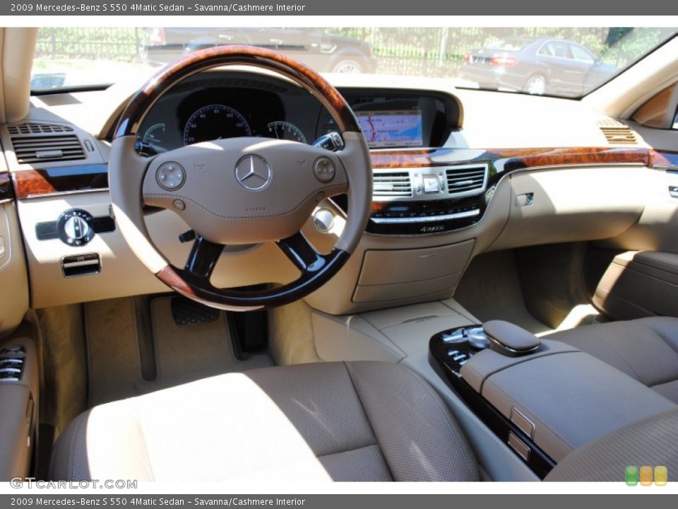 Savanna/Cashmere Interior Dashboard for the 2009 Mercedes-Benz S 550 4Matic Sedan #66399080