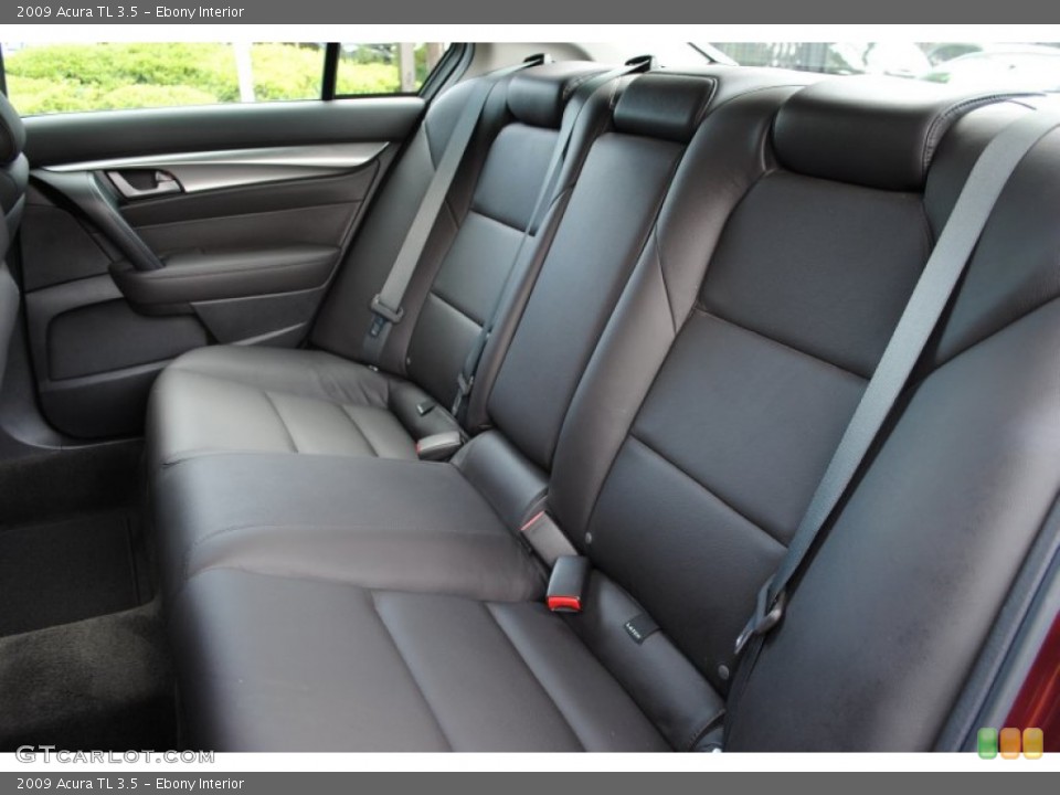 Ebony Interior Rear Seat for the 2009 Acura TL 3.5 #66399932