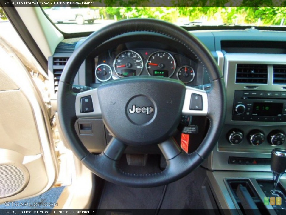 Dark Slate Gray Interior Steering Wheel for the 2009 Jeep Liberty Limited #66404039