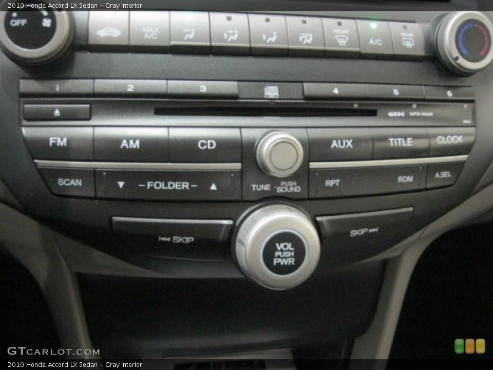 Gray Interior Controls for the 2010 Honda Accord LX Sedan #66405092