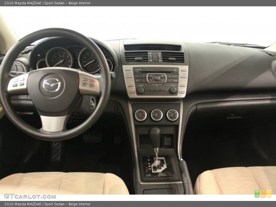 Beige Interior Dashboard for the 2010 Mazda MAZDA6 i Sport Sedan #66406312