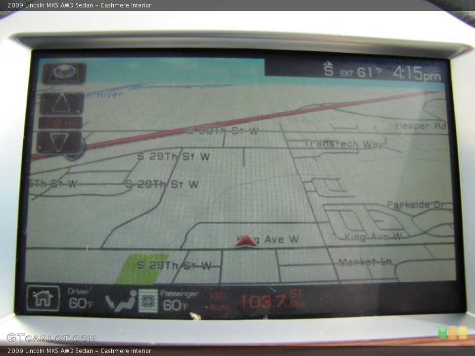 Cashmere Interior Navigation for the 2009 Lincoln MKS AWD Sedan #66408807