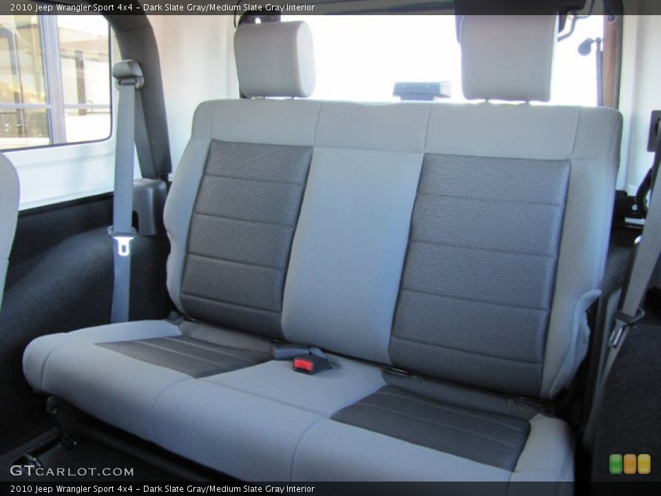 Dark Slate Gray/Medium Slate Gray Interior Rear Seat for the 2010 Jeep Wrangler Sport 4x4 #66408921