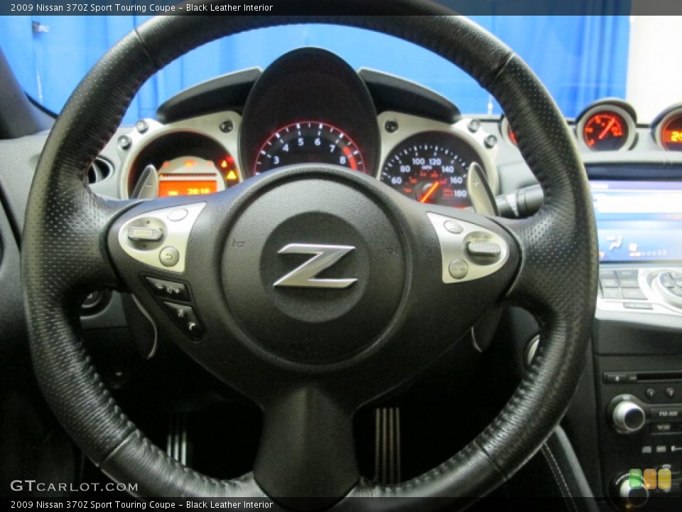 Black Leather Interior Steering Wheel for the 2009 Nissan 370Z Sport Touring Coupe #66410533