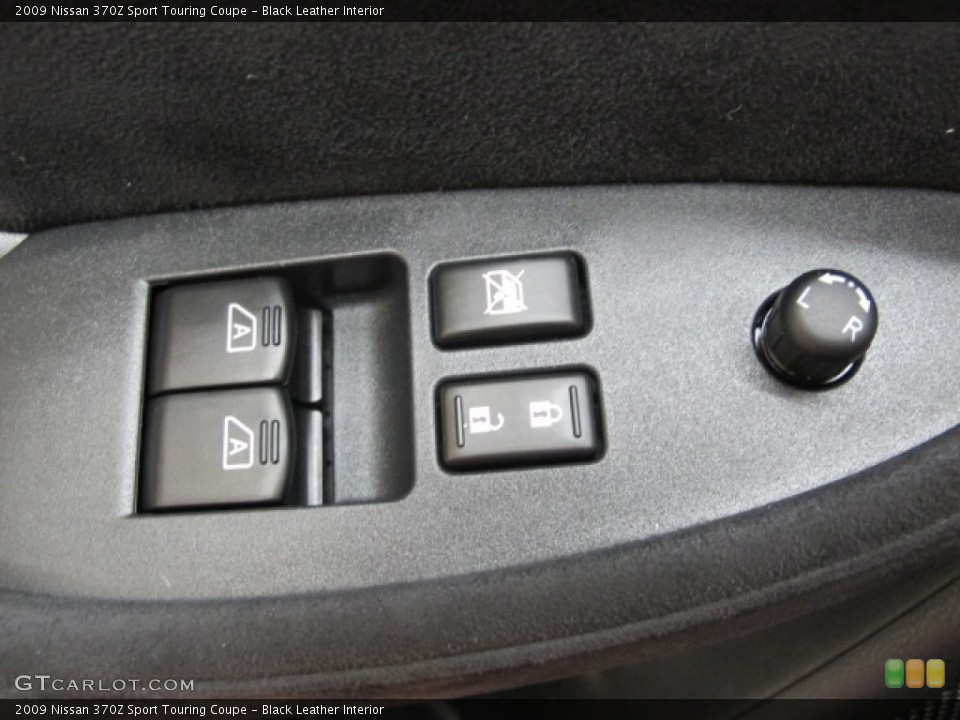 Black Leather Interior Controls for the 2009 Nissan 370Z Sport Touring Coupe #66410560