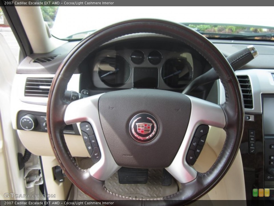 Cocoa/Light Cashmere Interior Steering Wheel for the 2007 Cadillac Escalade EXT AWD #66411385