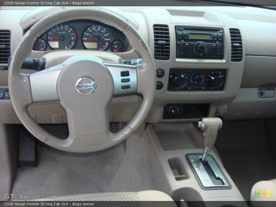 Beige Interior Dashboard for the 2008 Nissan Frontier SE King Cab 4x4 #66411751