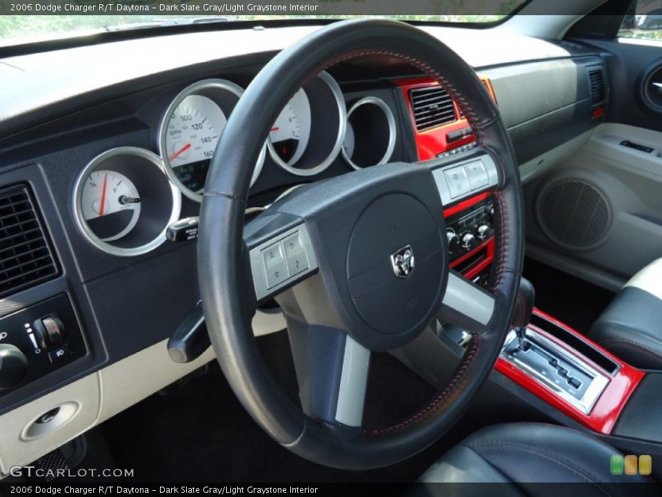 Dark Slate Gray/Light Graystone Interior Steering Wheel for the 2006 Dodge Charger R/T Daytona #66412633
