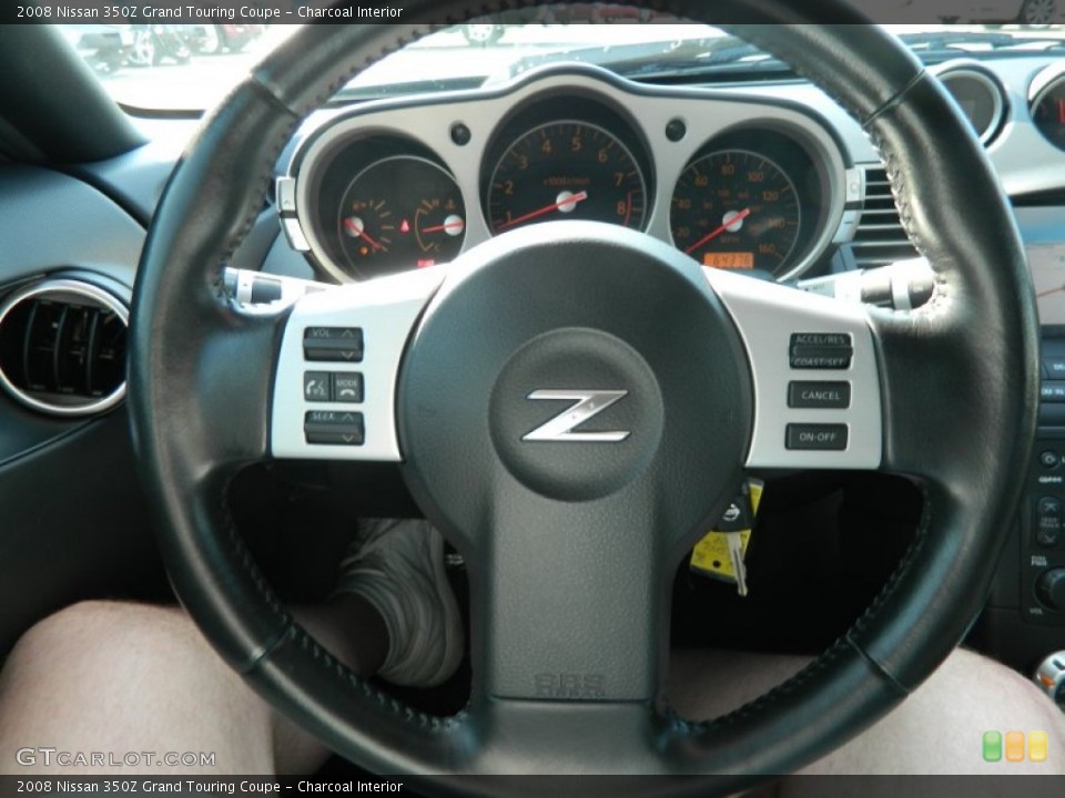 Charcoal Interior Steering Wheel for the 2008 Nissan 350Z Grand Touring Coupe #66413566