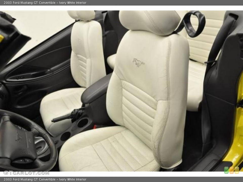 Ivory White Interior Photo for the 2003 Ford Mustang GT Convertible #66415372