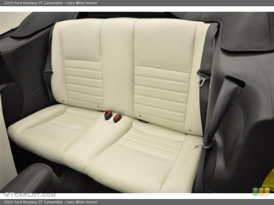 Ivory White Interior Rear Seat for the 2003 Ford Mustang GT Convertible #66415381